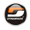 A black and orange logo for dynabrade.